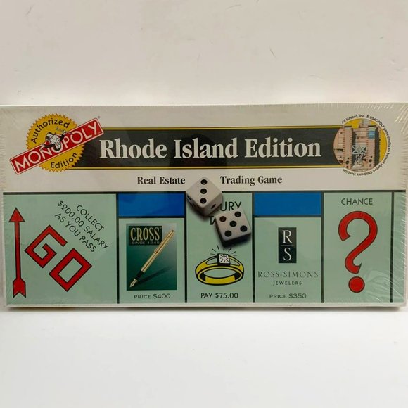 Hasbro Games Vintage Monopoly Rhode Island Edition Real Estate